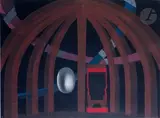Projet de maquette de décor pour " Faust " by Félix Labisse, 1949, Gouache, sold Jul 2024