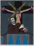 Le Diable et le bon Dieu by Félix Labisse, 1962, Gouache, sold Jul 2024
