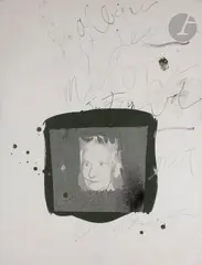 Ma mère by Jean Capdeville, vers 1990, Technique mixte et collage sur toile, sold Jul 2024