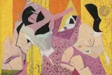 Deux femmes, série des Femmes mécaniques by Jean-Pierre Le Boul'ch, 1962, Gouache, sold Jul 2024
