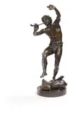 Faune dansant by Eugène-Louis Lequesne, Epreuve en bronze patiné, sold Jul 2024