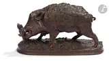 Sanglier by Pierre-Jules Mêne, Epreuve en bronze patiné, sold Jul 2024