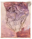 Visage by Aline Gagnaire, Toile peinte froissée sur toile, sold Jun 2024