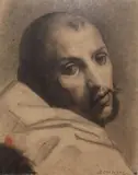 Portrait d'homme by Jean-Baptiste Chatigny, 1878, Fusain et sanguine, sold Apr 2021