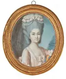 Portrait d'une dame de qualité by Joseph de Saint-Michel, 1776, Pastel ovale, sold Dec 2020