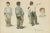 Étude de personnages by Henri Harpignies, Aquarelle, sold Nov 2020