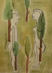 Cache-cache by Philippe Berry, Aquarelle sur papier, sold Nov 2020