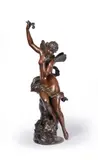Le Rêve by Lucien Pallez, Bronze à patine nuancée brun, sold Nov 2020
