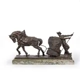 Carrier (le tailleur de pierre) by Edouard Drouot, Bronze à patine brune, sold Nov 2020