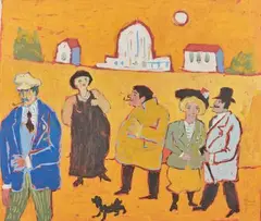 Scène de rue by Fikret Mualla Saygı, Gouache, sold Nov 2020