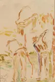 Étude de personnages by Henri-Edmond Cross, Aquarelle, sold Sep 2020