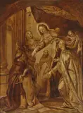 Saint Dominique de Soriano by Gaspar de Crayer, Panneau de chêne, sold Jun 2020