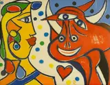 Paix by Daniel Flotat, Pastel gras, sold Jun 2020