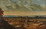 Le déjeuner du bûcheron by Camille Roqueplan, 1852, Toile, sold Jun 2020