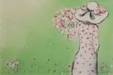 Femme au bouquet de fleurs by Jean-Pierre Cassigneul, Lithographie, sold May 2020
