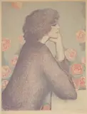 Jeune femme accoudée by Jean-Pierre Cassigneul, Lithographie signée en bas à droite et numérotée, sold May 2020