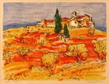 Village en Provence by Maurice Savreux, Lithographie, épreuve d'artiste, sold Mar 2020