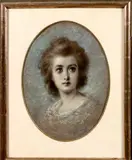 Portrait de jeune femme by Féodor Tchoumakoff, Pastel à vue ovale, sold Dec 2017