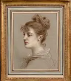 Portrait présumé de la princesse Tolstoï by Féodor Tchoumakoff, Pastel, sold Dec 2017