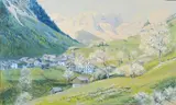 Novel en Haute-Savoie by André des Gachons, 1902, Aquarelle, sold Apr 2018