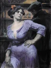 Scène de bar by Kurt Peiser, Pastel, sold Mar 2018