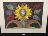 Composition by Jean Deldevez, Gouache, sold Mar 2018
