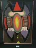 Composition by Jean Deldevez, Gouache, sold Mar 2018