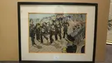 L'inspection by Henry Gervese, Aquarelle, sold Feb 2018