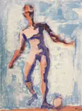 Footballeur by Mayo, Gouache, sold Feb 2018