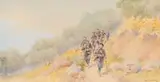 Chasseurs alpins sur un chemin de montagne by Pierre Comba, Aquarelle signée en bas à droite, sold Dec 2017