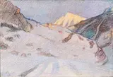 Paysage de montagne» by Victor Prouvé, 1931, Pastel signé et daté en bas à gauche, sold Dec 2017