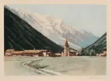 Argentière et Le Mont Blanc by Charles Henry Contencin, Aquatinte en couleur, sold Dec 2017