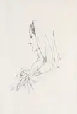 Profil de Madonne» by Léonard-Tsuguharu Foujita, 1957, Lithographie signée et annotée «E, sold Nov 2017