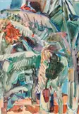 La bananeraie by Cécile Scherrer, Aquarelle, sold Nov 2017