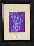 Personnage cubiste» by Yves Jobert, 1954, Gouache, sold Nov 2017