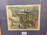 Montmartre - Rue du Calvaire by Pierre-Eugène Cambier, Aquarelle et fusain, sold Nov 2017