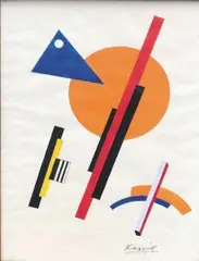 * Composition by Lajos Kassák, Gouache sur papier, sold Nov 2017