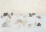Paysage rocheux by Zoran Mušič, 1978, Gouache sur papier Japon, sold Nov 2017
