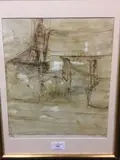 Composition by Jerzy Stajuda, Aquarelle, sold Nov 2017