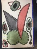 Composition by Alexander Denisovitch Maximov, 1967, Aquarelle gouachée, sold Nov 2017