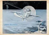 L'oiseau de la paix». Première traversée de l'Atlantique par Charles Lindbergh sur le Spirit of Saint Louis, 21/05/1927 by Gilles Baer, Gouache signée en bas à gauche, sold Oct 2017
