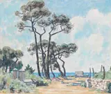 Les pins maritimes by René-Xavier Prinet, Aquarelle sur papier signée en bas à droite, sold Oct 2017