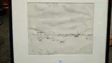 Marine en Bretagne by Edmond Ceria, Crayon gris, sold Oct 2017