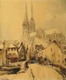 Chartres by Frank-Will, Aquarelle sur papier, sold Jun 2017