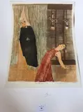 La danseuse Ibu by Pierre-Eugène Clairin, Lithographie en couleur signée, sold May 2017