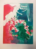 Couple et fleurs by Paul Guiramand, Lithographie en couleur signée et annotée:, sold May 2017