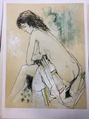 Nu assis by Jean Jansem, Lithographie en couleur signée et annotée: EA, sold May 2017