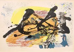 Sans titre by Asger Jorn, 1958, Lithographie en couleur signée, sold May 2017