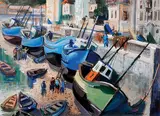 Scène de port by Rodolphe Caillaux, Gouache, sold May 2017
