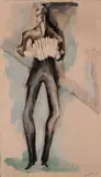 L'accordéoniste by Jean Lurçat, 1920, Aquarelle gouachée, sold May 2017